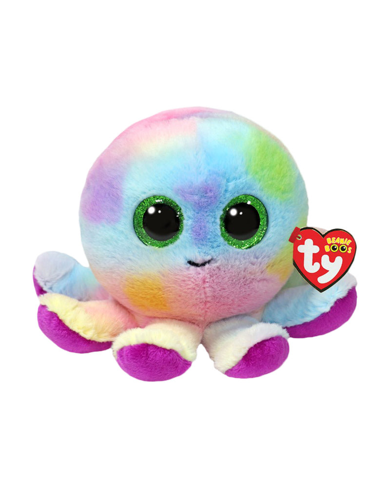 TY Beanie Boos Regular Plush - Rainbow Octopus BUBBLES