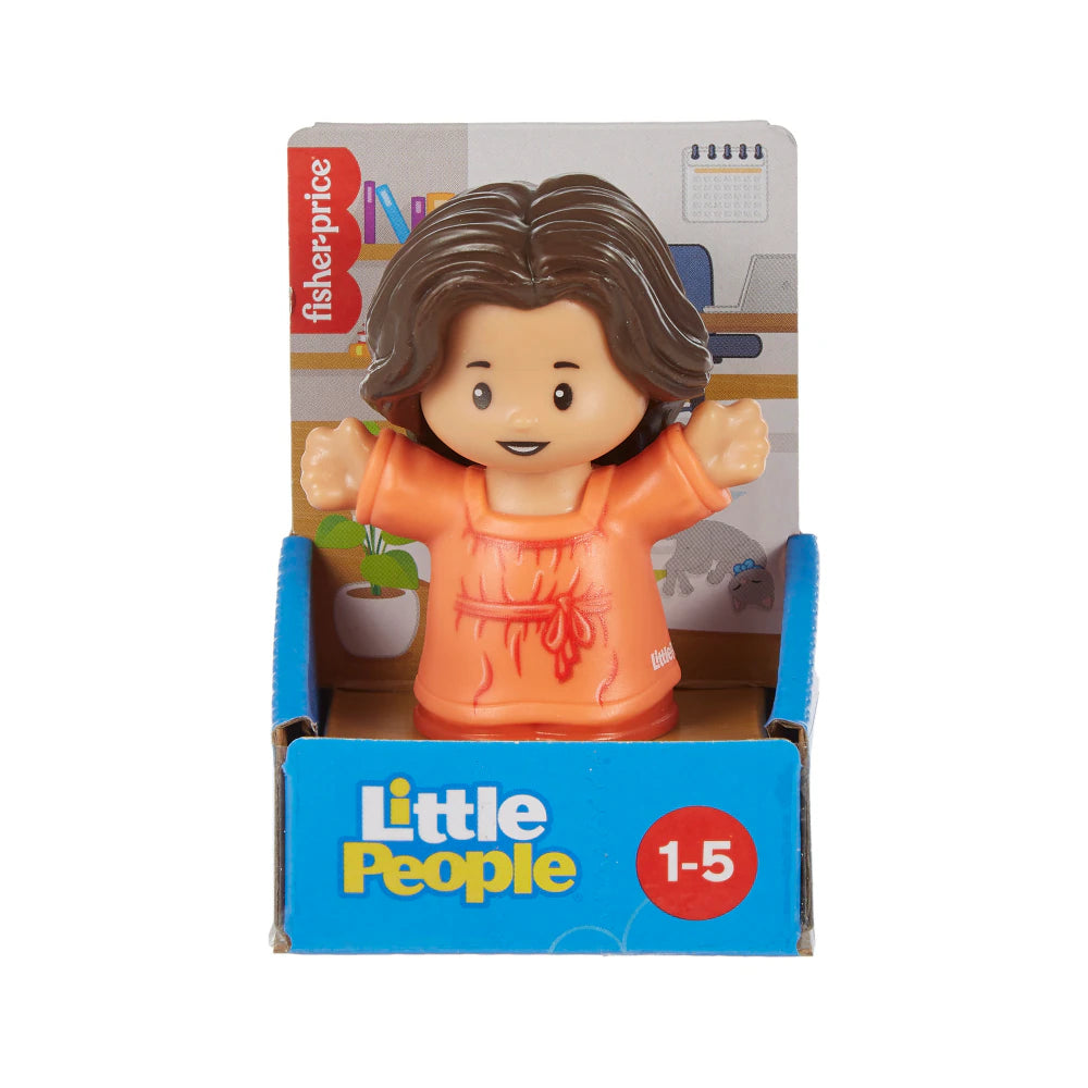 Fisher Price Little People Figure Mum in Orange Dress JCC48