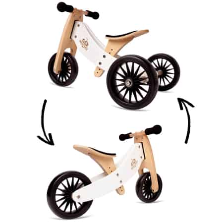 Balance Bike/Trike Kinderfeets Tiny Tot Plus White
