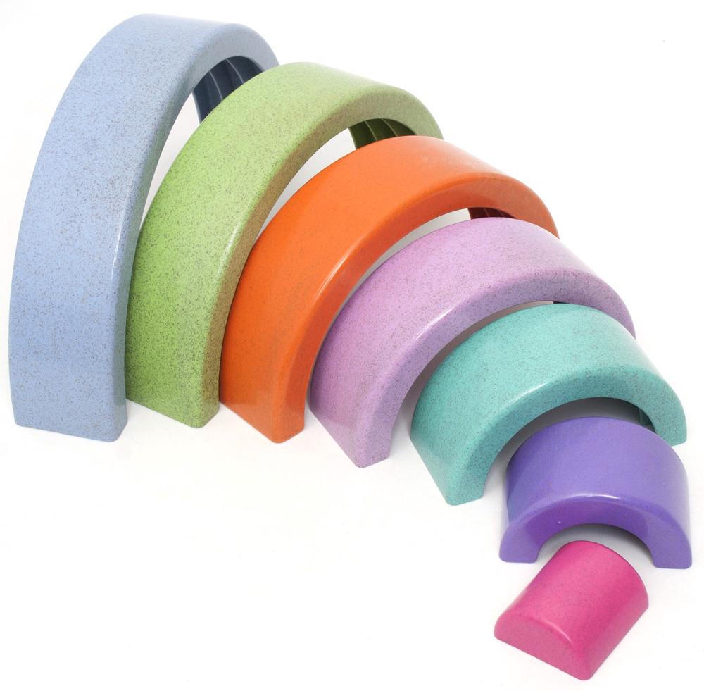 Roo Crew Eco Wood Stackable Rainbow 7pce
