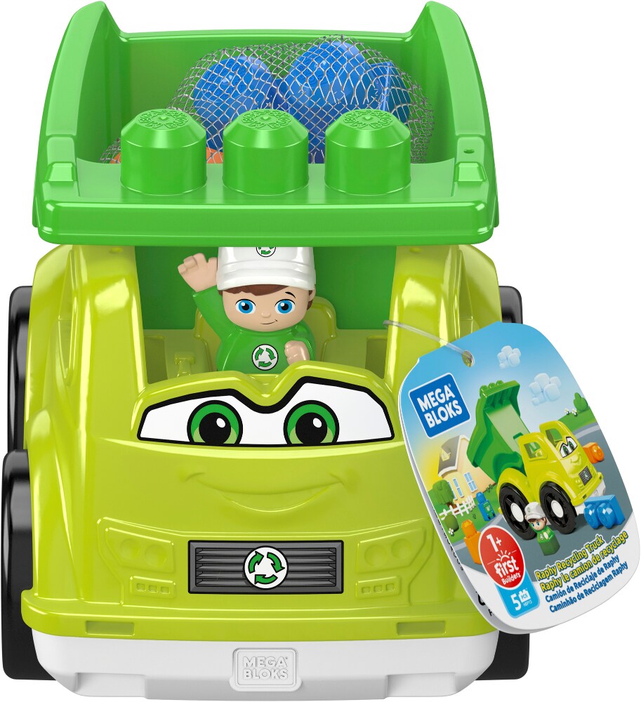 Mega Bloks Block Buddies Vehicle - Raphy Recycling Truck
