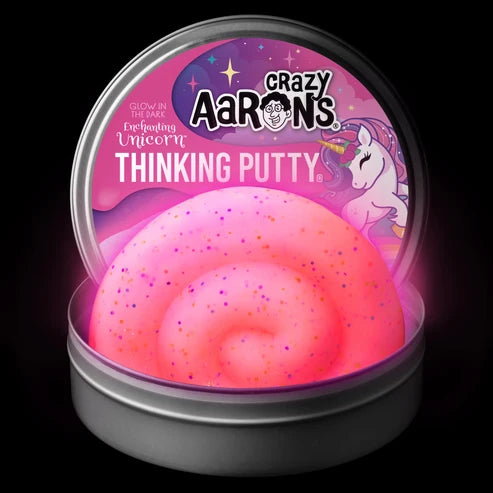 Crazy Aaron's Thinking Putty Glowbrights Enchanting Unicorn 90g Tin