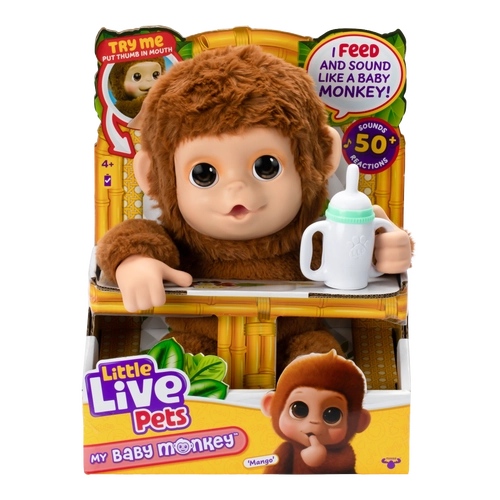 Little Live Pets Mango My Baby Monkey incl 3 x AA demo batteries