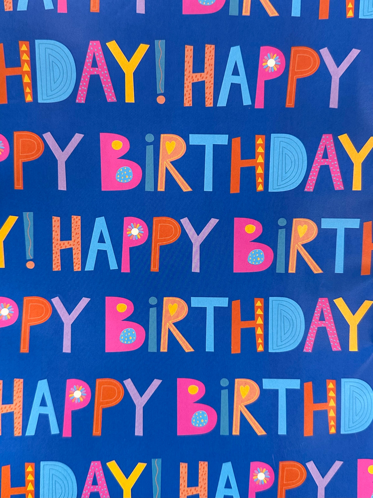 Wrap Folded Blue Happy Birthday