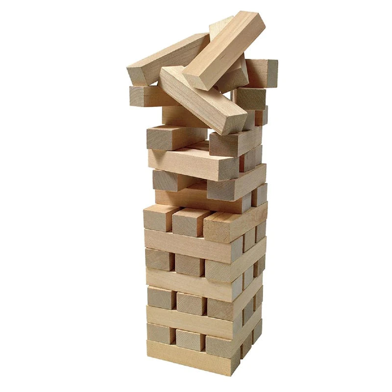Classic 48pce Wooden Tumbling Tower in Tin