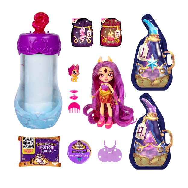 Magic Mixies Pixlings Doll S2 Galaxy Hair Pippa The Firehorse