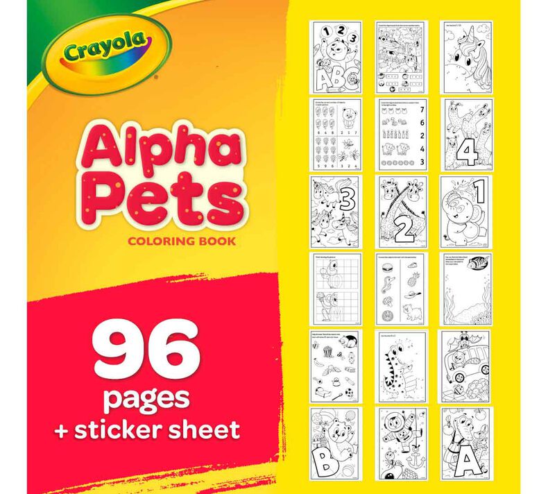 Crayola Colouring Book 96 Pages Alpha Pets