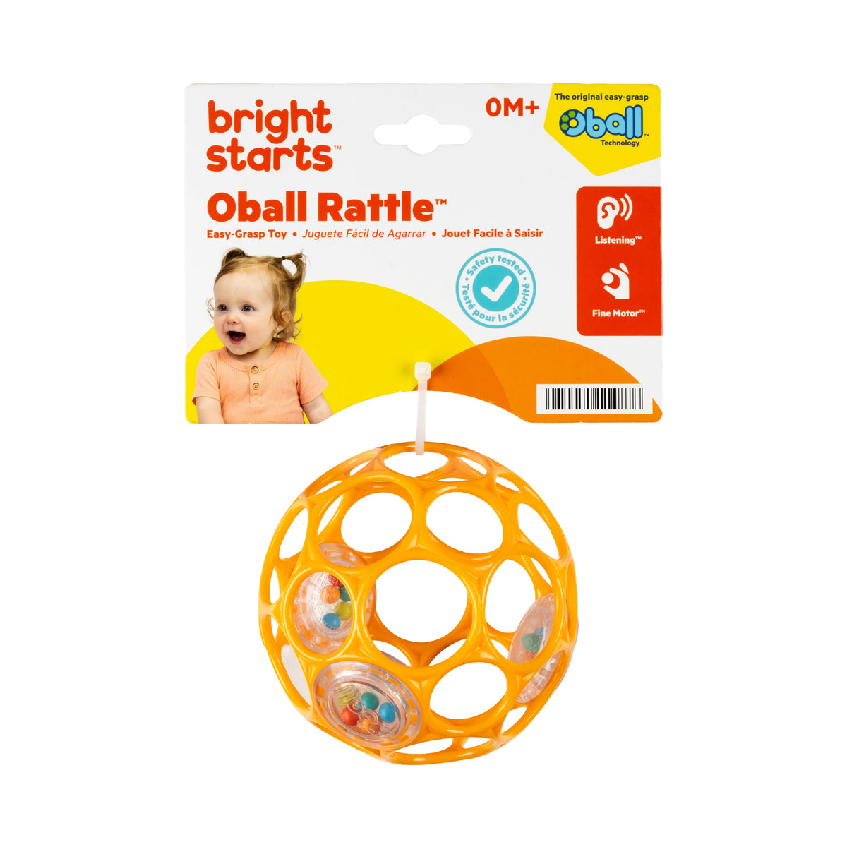 Bright Starts Oball Rattle Ball Asstd Cols