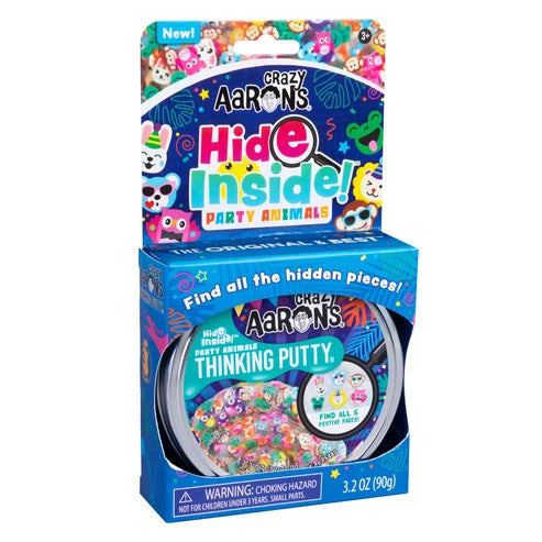 Crazy Aarons Putty Party Animals Hide Inside 90g Tin