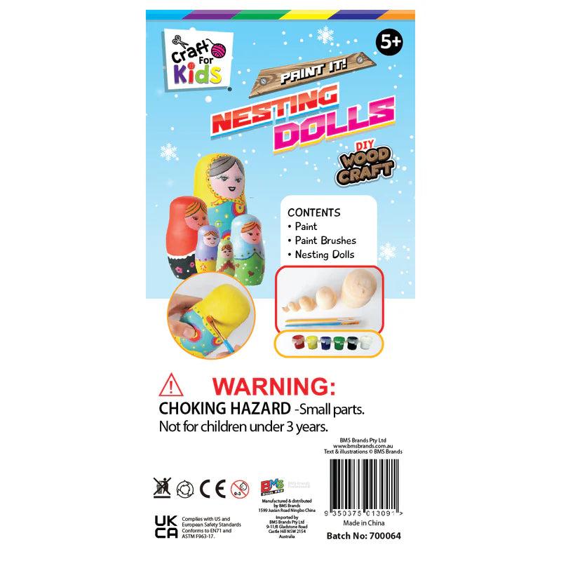 Craft For Kids Paint Your Own Wooden Nesting Doll