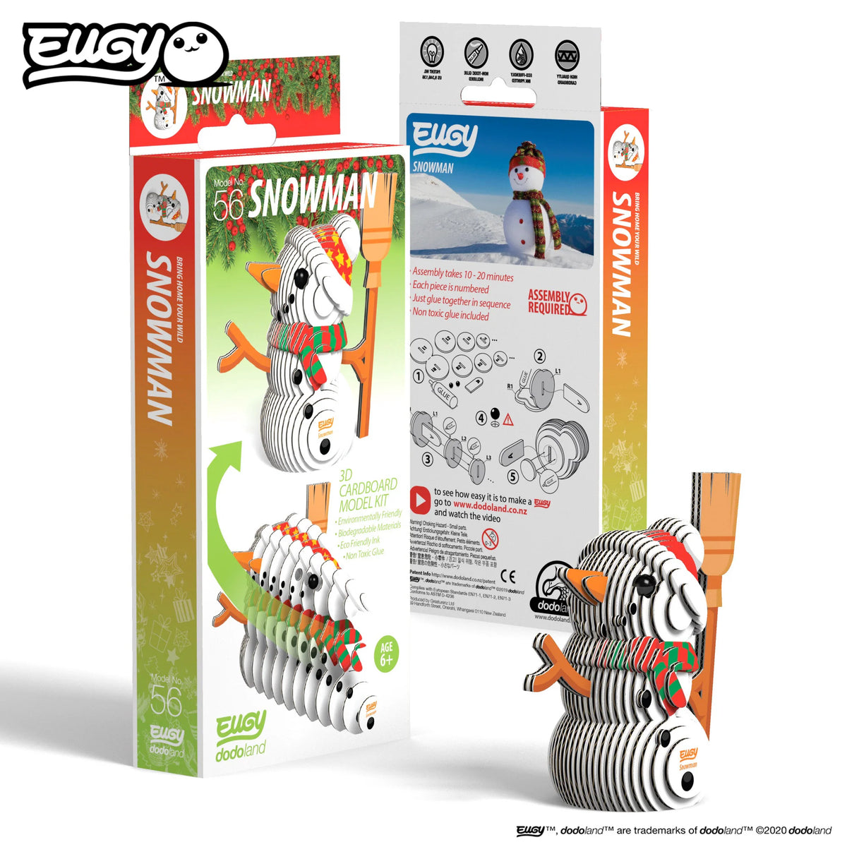 Eugy Cardboard Model Kit Snowman