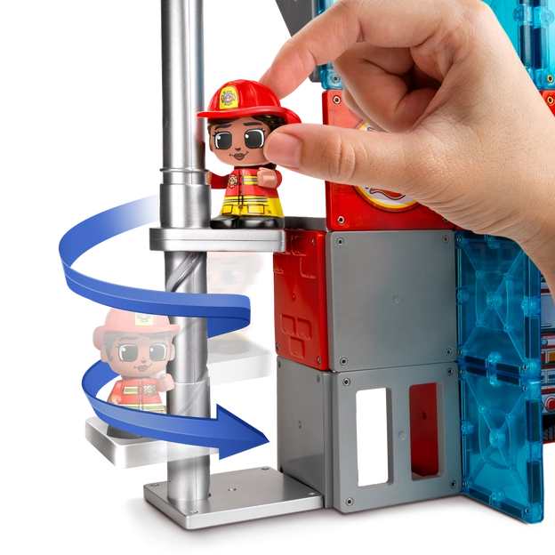 Tile Town Fire Station Tile Set 40+ Magnetic Tiles