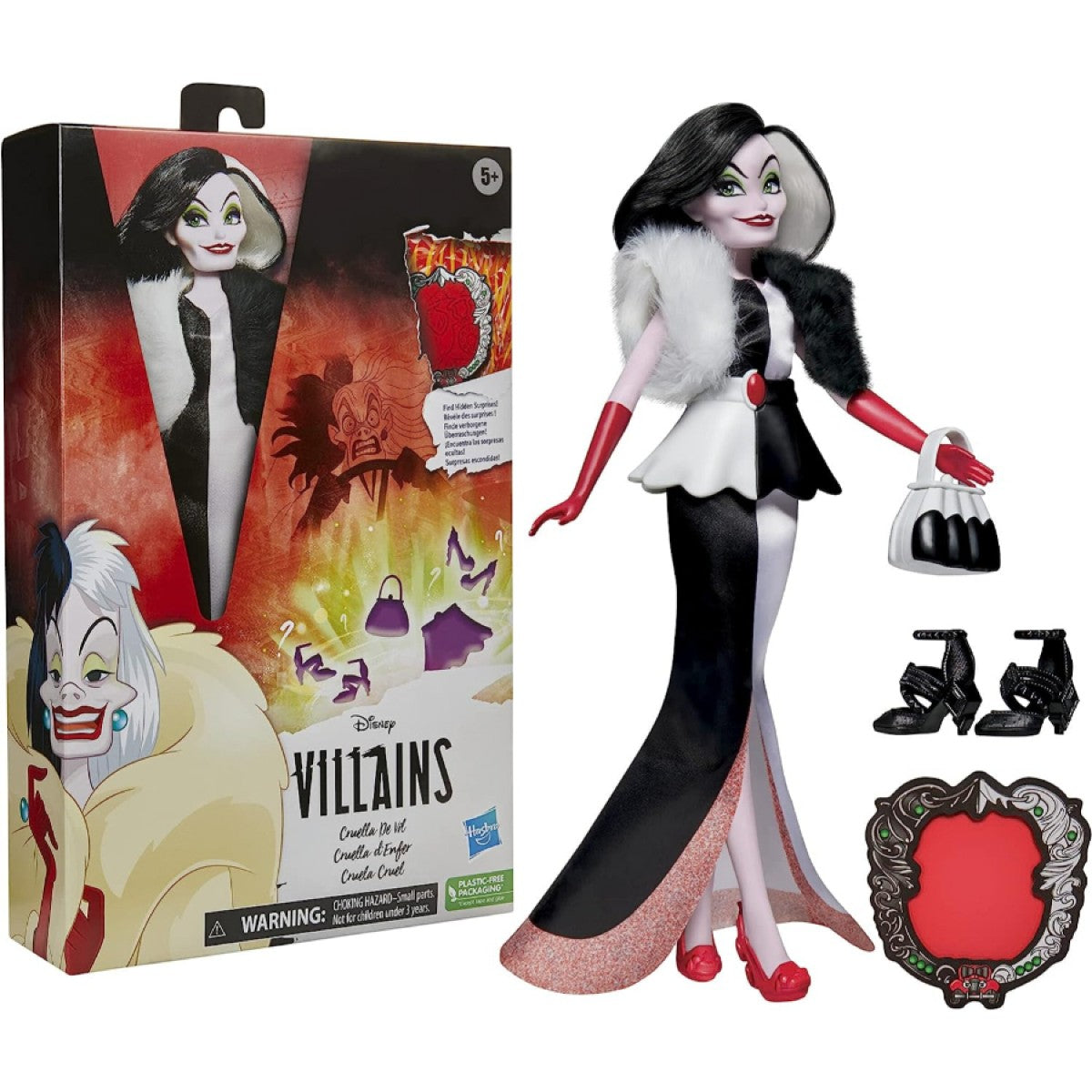 Disney Villians Cruella De Vil Doll &amp; Accessories