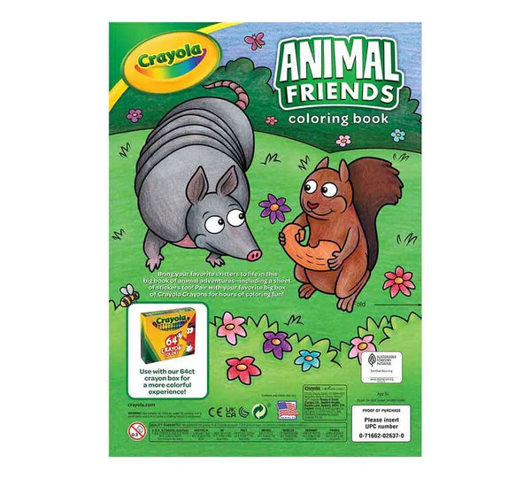Crayola Animal Friends Colouring Book 96 Pages