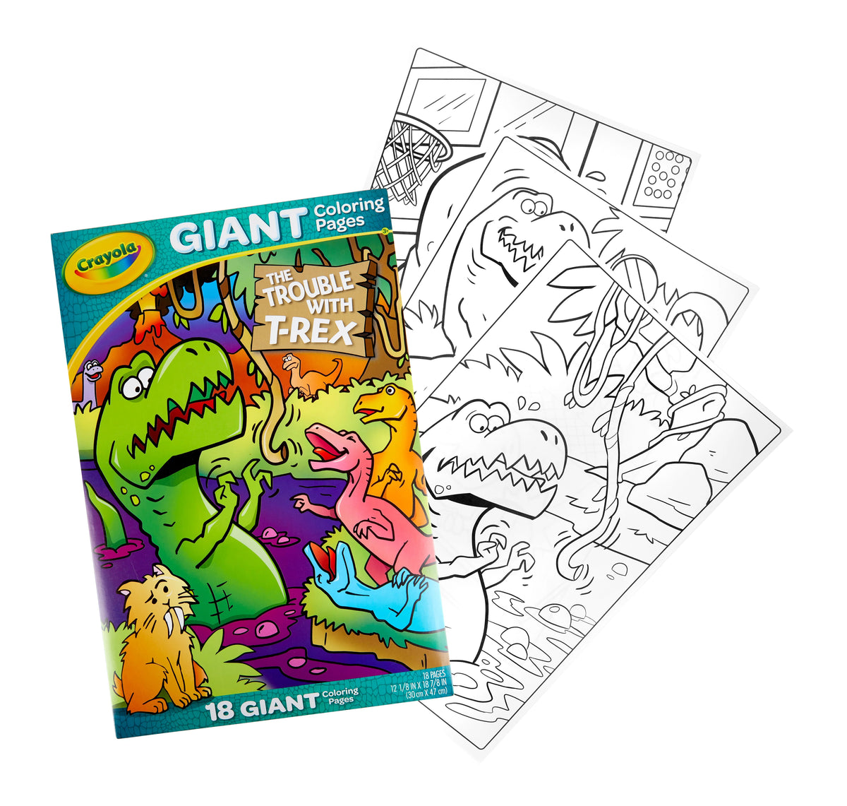 Crayola Giant Colouring Pages The Trouble with T-Rex