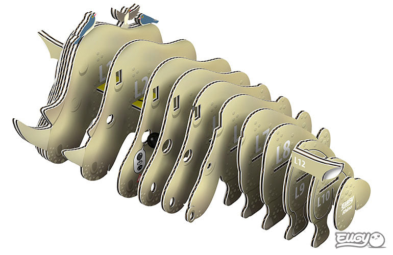 Eugy Cardboard Model Kit Rhino