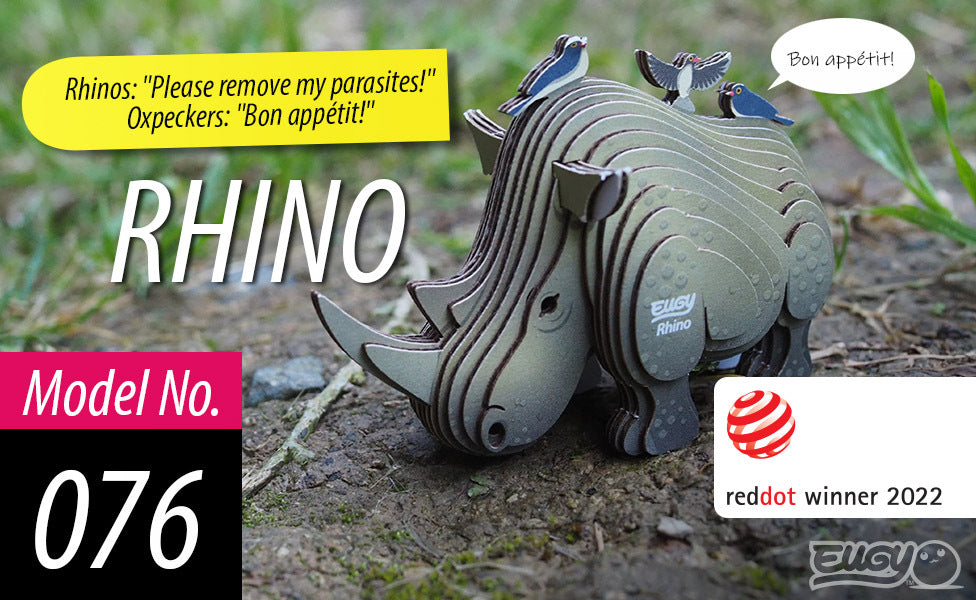 Eugy Cardboard Model Kit Rhino