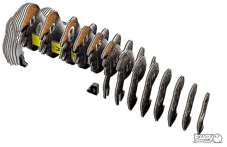 Eugy Cardboard Model Kit Gorilla