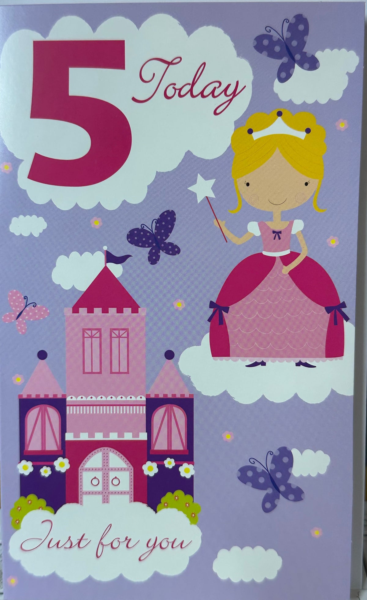 Birthday Card Age 5 Girl Princess Castle