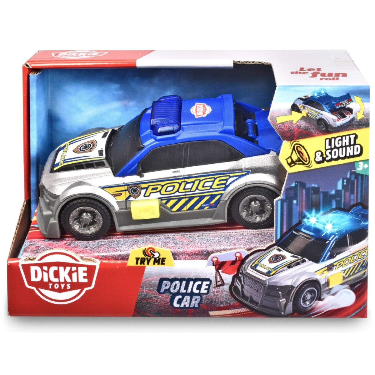 Dickie Toys 15cm Police Car with Lights and Sound