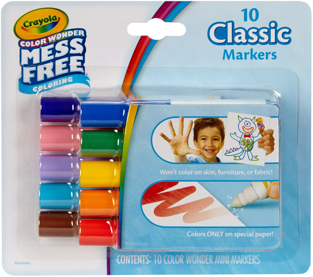 Crayola Colour Wonder Mini Markers Classic 10pack