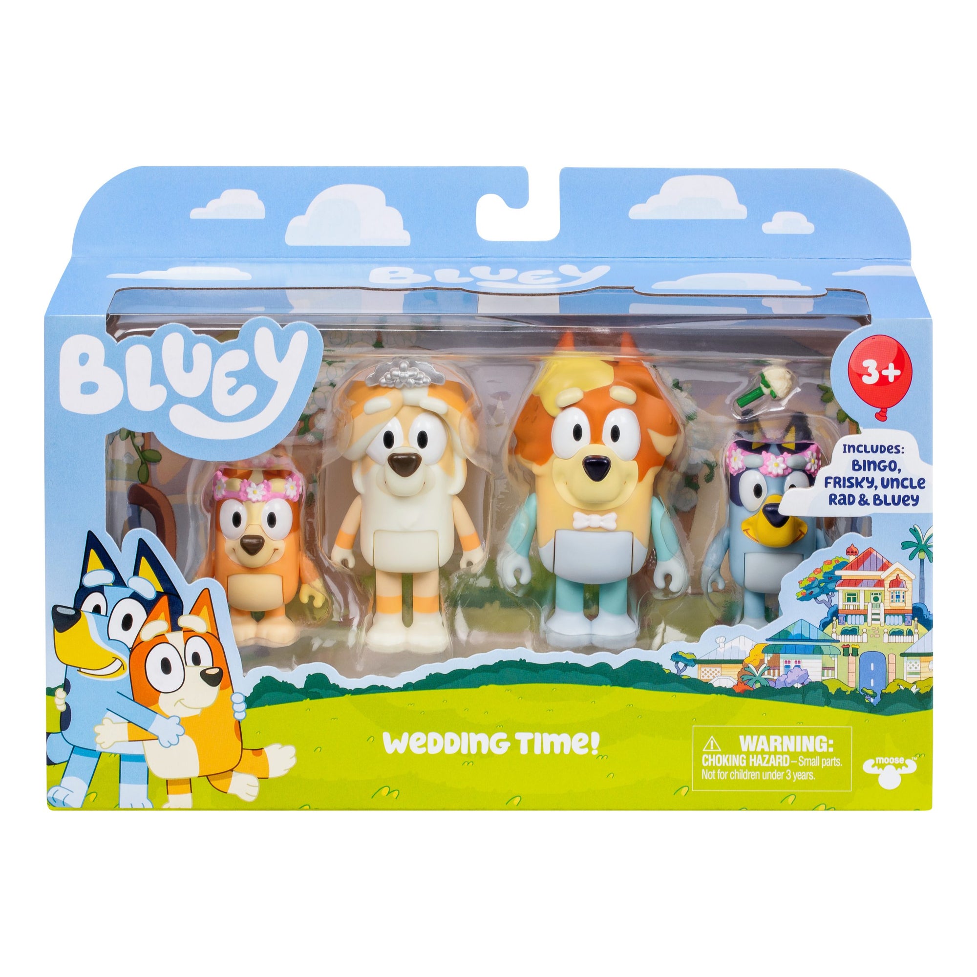 Bluey & Family Figurines 4 pack S10 Wedding Time!