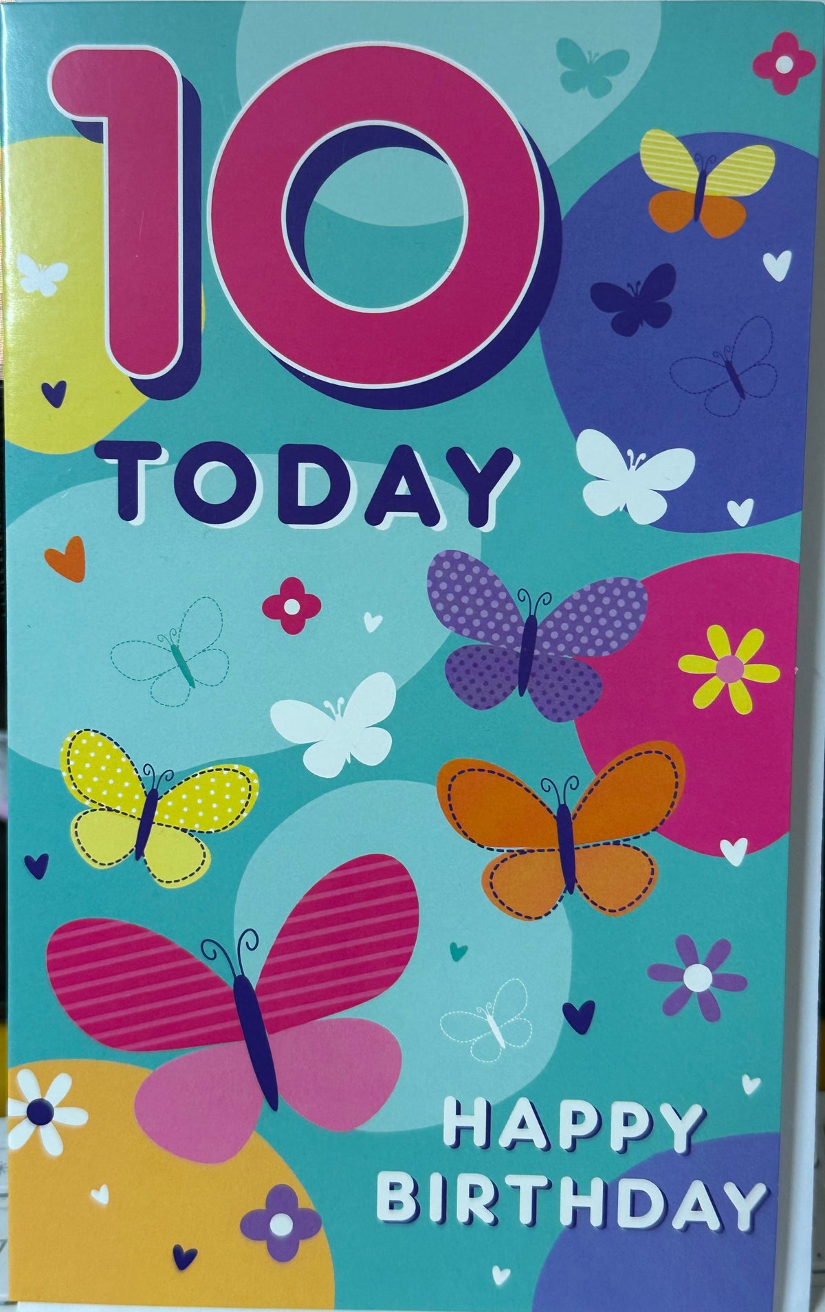 Birthday Card Age 10 Girl Happy Birthday Butterflies