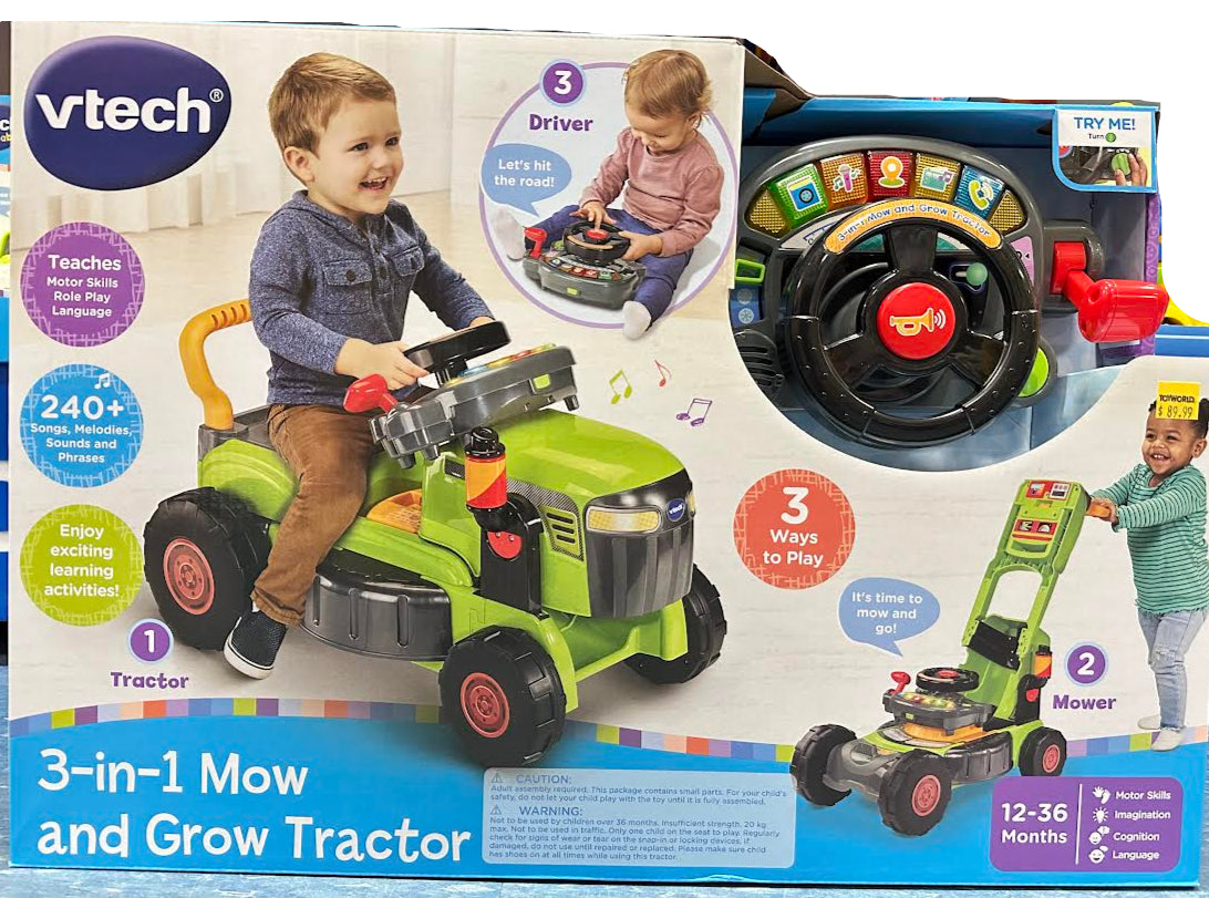 Vtech 3 in 1 Mow and Grow Tractor Green