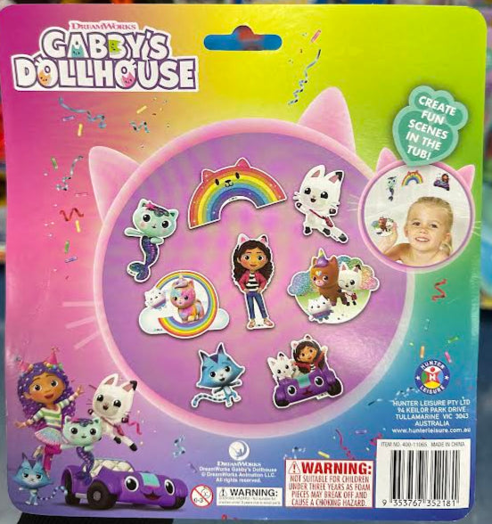 Licenced Bath Foam Stickers - Gabby&#39;s Dollhouse