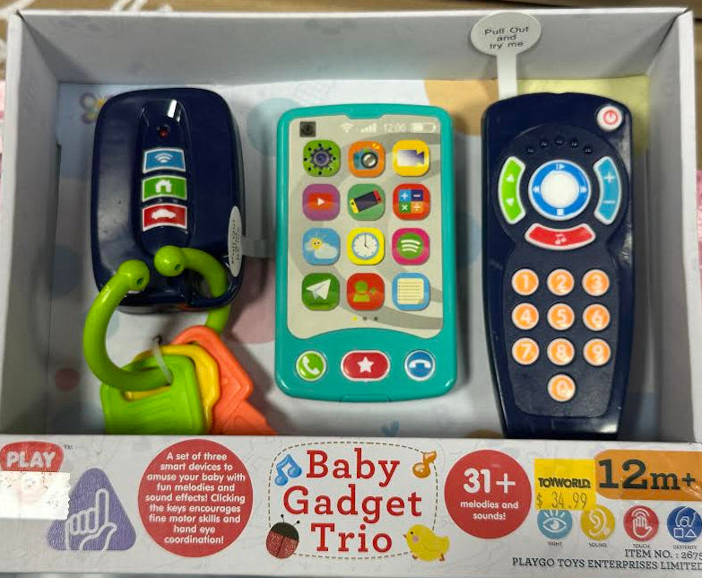 PLAYGO TOYS ENT. LTD.  Baby Gadget Trio Battery Operated Toys