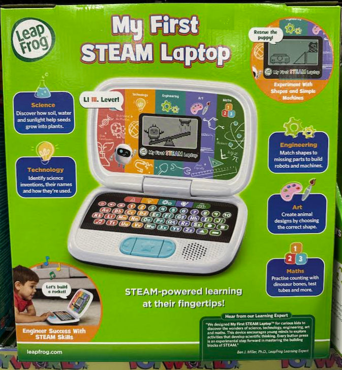 Leap Frog My First STEAM Laptop incl 2 x AA demo batteries