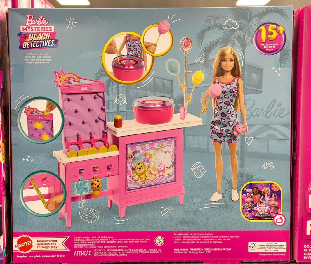Barbie Mysteries Beach Detectives Barbie &quot;Malibu&quot; Treats and Game Booth Playset