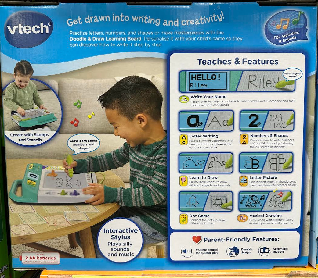 Vtech Doodle &amp; Draw Learning Board incl 2 x AA demo batteries