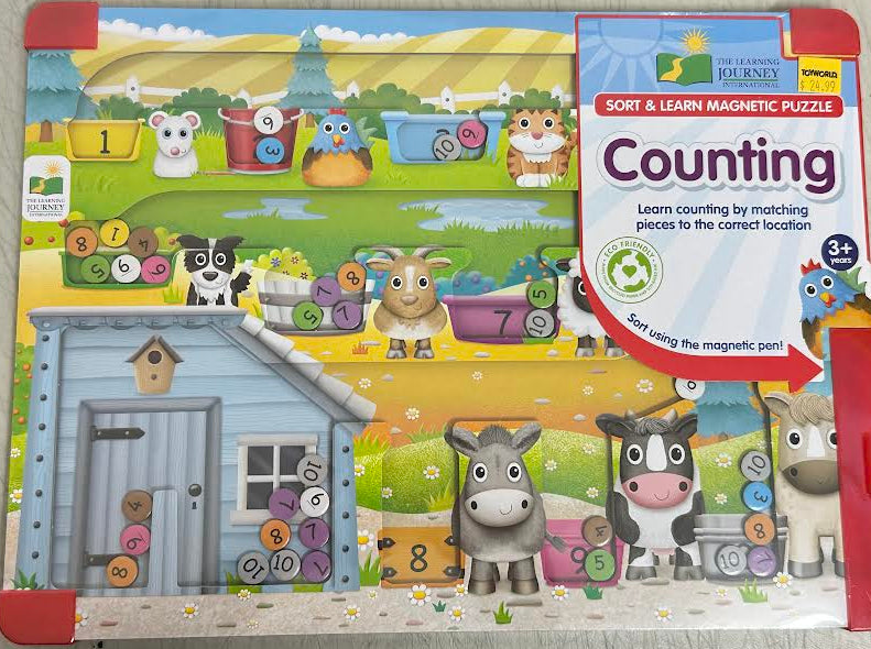 Sort & Learn Wooden Magnetic Puzzle - COUNTING