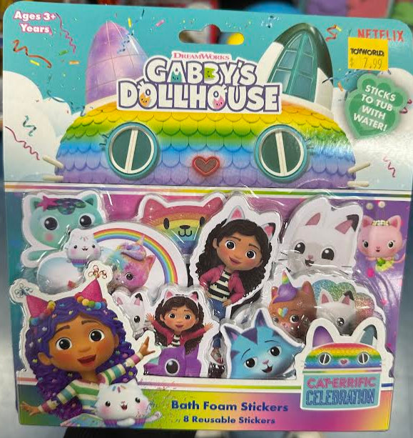 Licenced Bath Foam Stickers - Gabby&#39;s Dollhouse