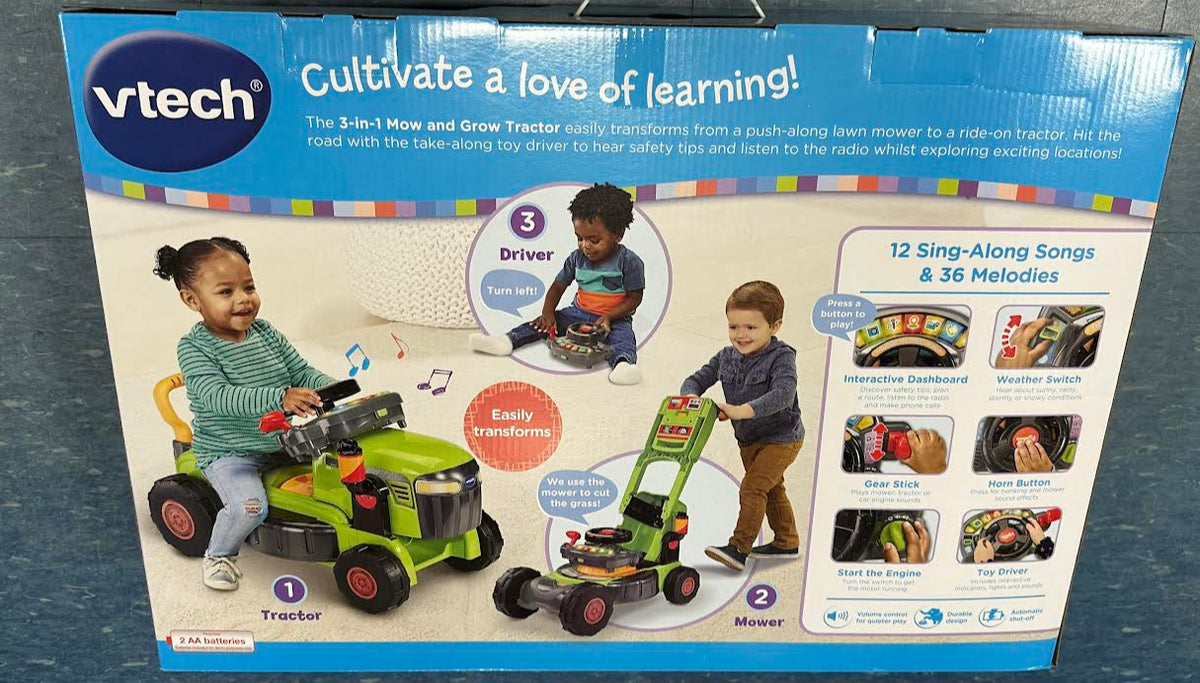 Vtech 3 in 1 Mow and Grow Tractor Green