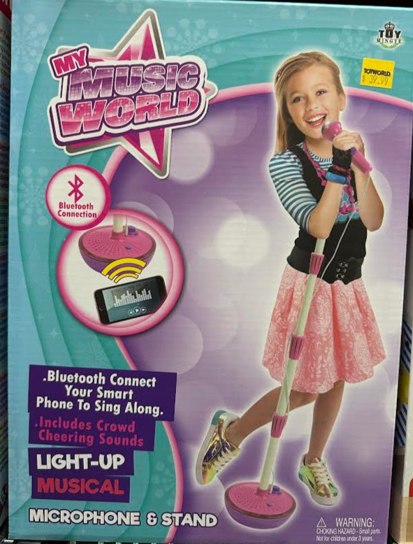 My Music World Bluetooth Microphone And Stand req 4 x AA batteries