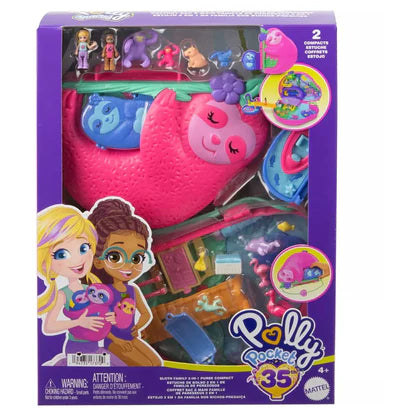 Polly Pocket Wearable Large Purse Sloth Family