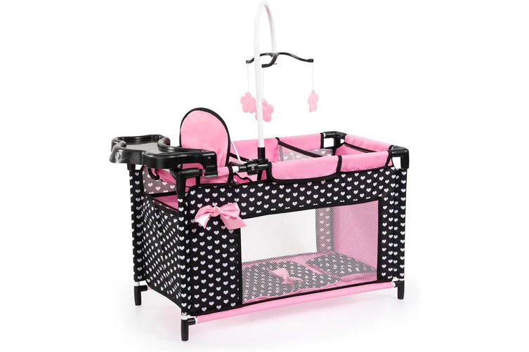 Bayer Multi Bed Doll Cot & Integrated High Chair