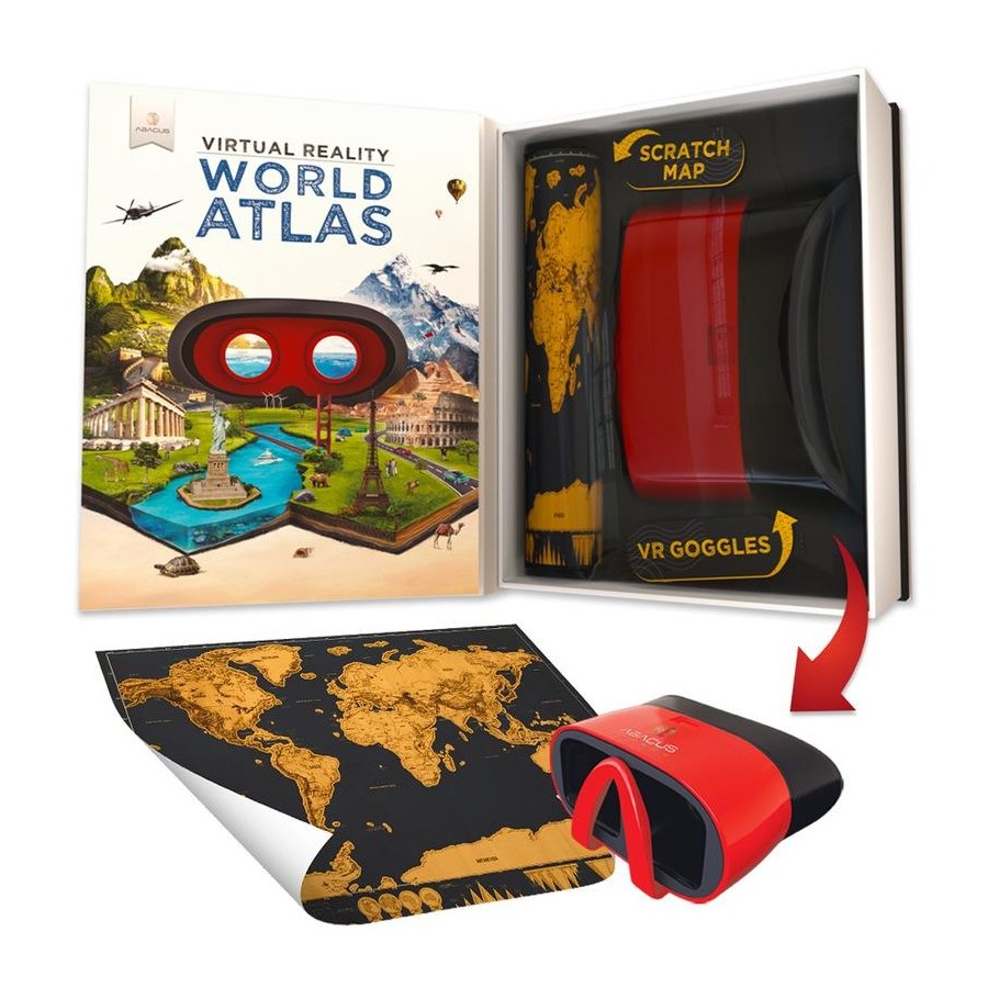 Virtual Reality Gift Box World Atlas