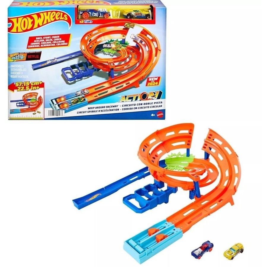 Hot Wheels Stunt Tracks Action Whip Around Raceway