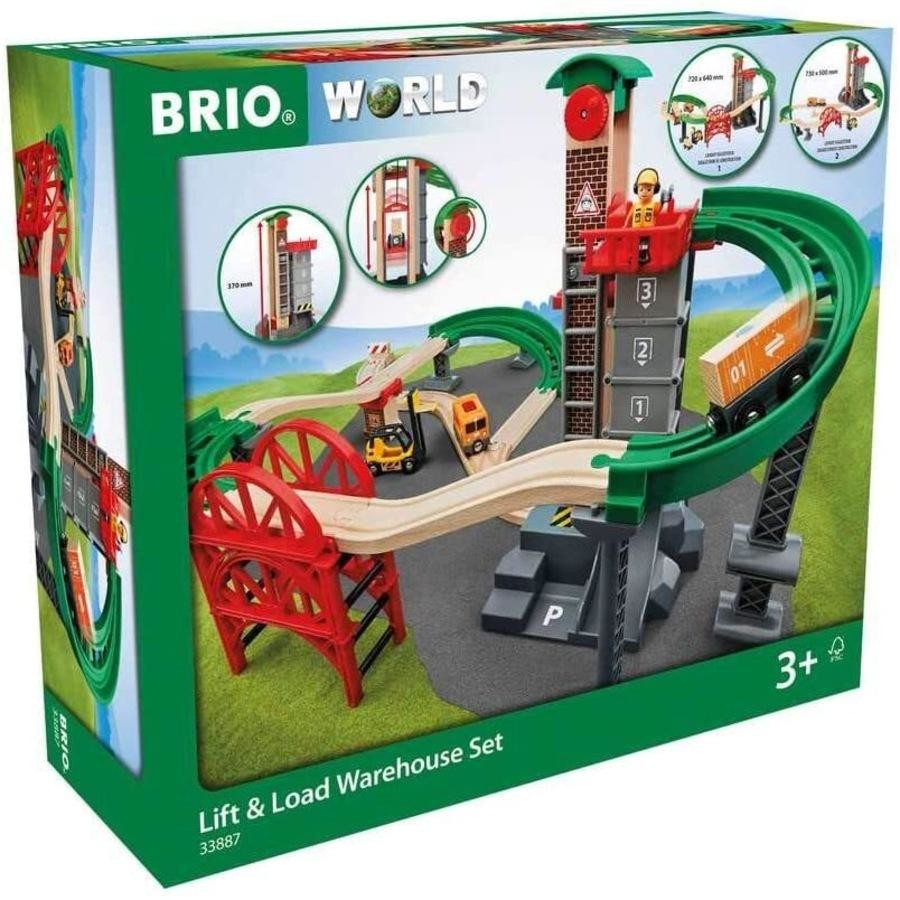 BRIO 33887 Lift and Load Warehouse Set