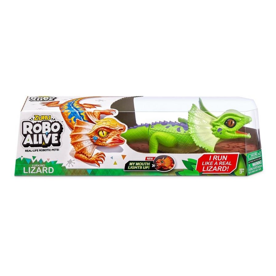 Zuru Robo Alive Light Up Frill Neck Lizard Asst (req 2 x AA Batteries)