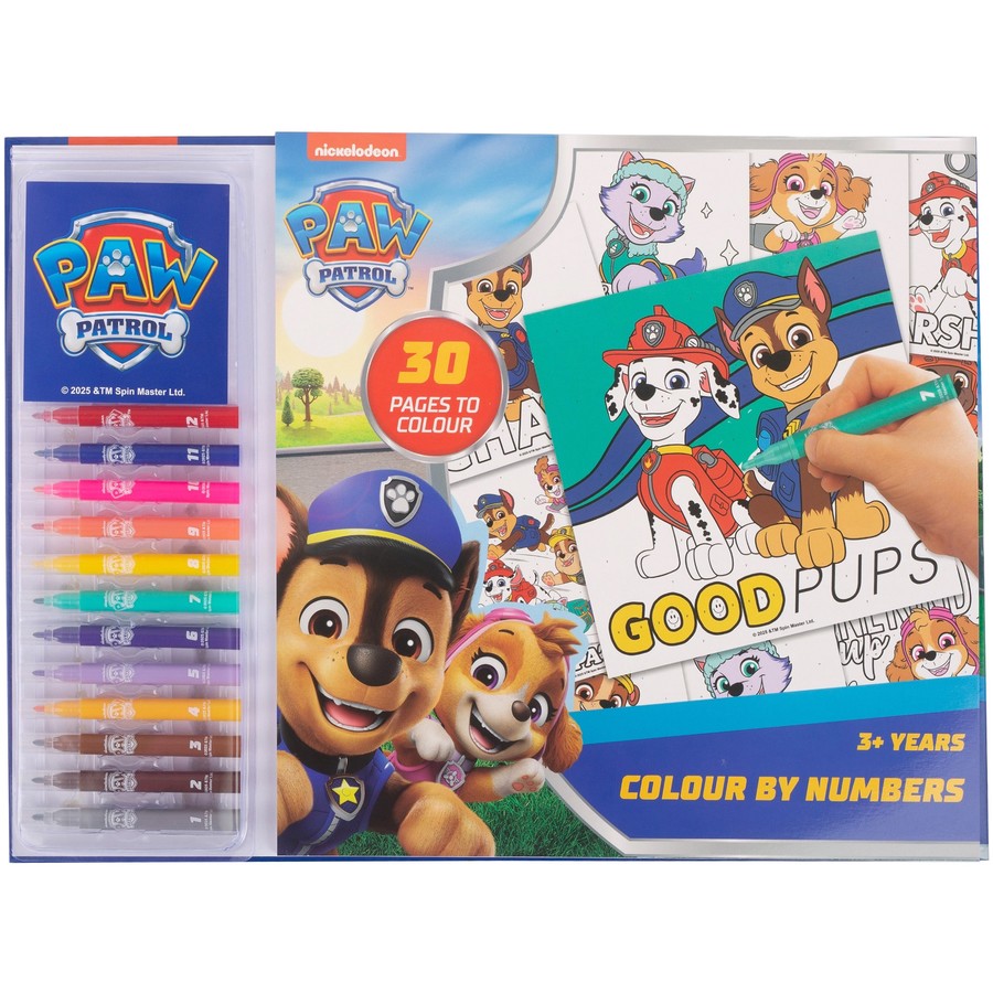 Paw Patrol Colour By Numbers