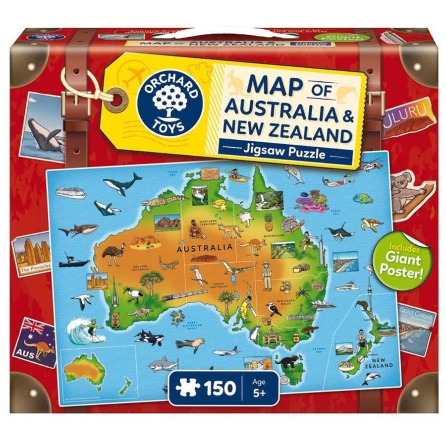 Orchard Toys Map Of Australia &amp; New Zealand Puzzle 150pcs