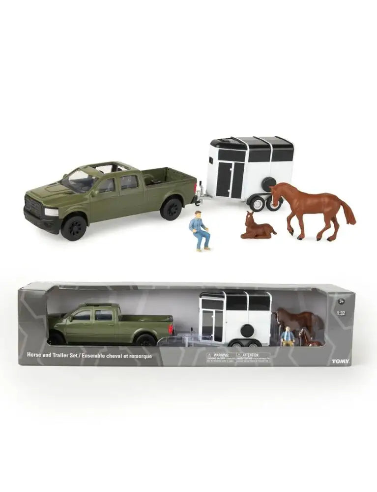 John Deere 1/32 Horse Trailer Set