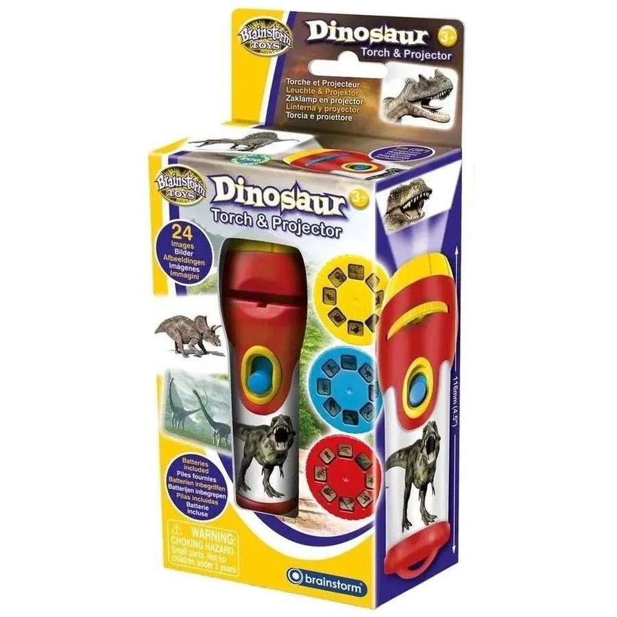 Brainstorm Toys Dinosaur Torch and Projector batteries incl