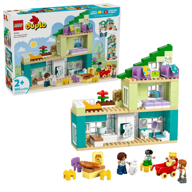 Lego 10470 Duplo 3 in 1 Modern Family House with Figures