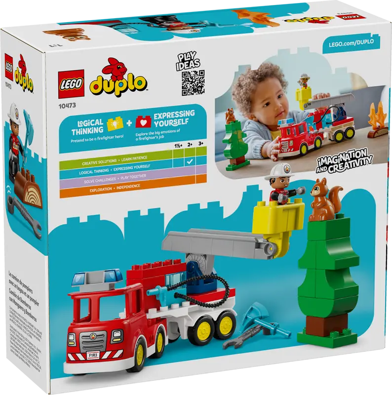Lego 10473 Duplo Fire Truck with Hose and Firefighter