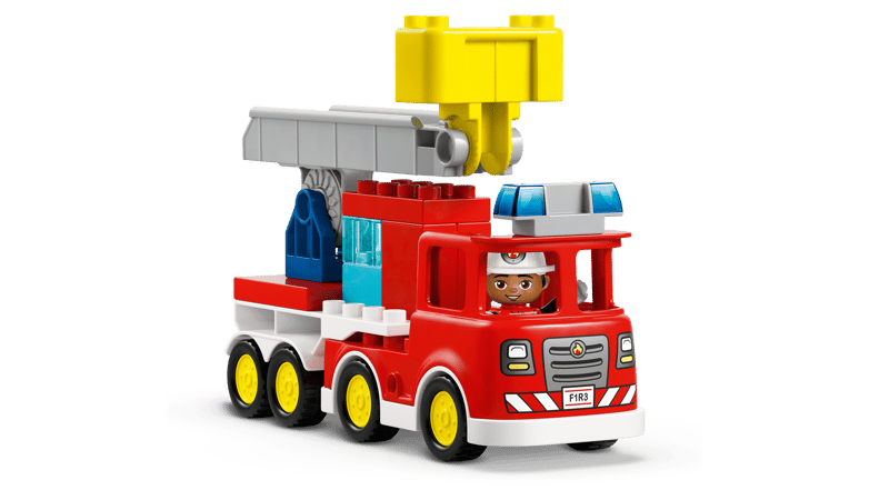 Lego 10473 Duplo Fire Truck with Hose and Firefighter